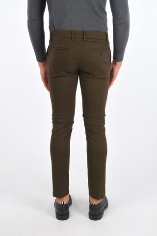 pantalone con passanti MALLARD CIGARETTE in cotone stretch