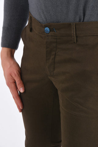 pantalone con passanti MALLARD CIGARETTE in cotone stretch