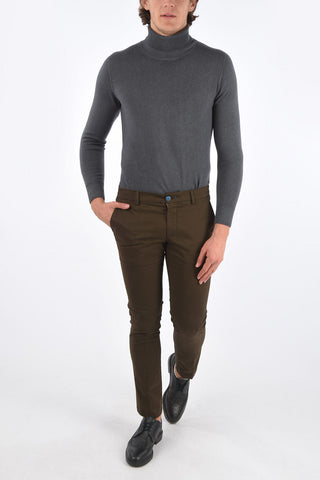 pantalone con passanti MALLARD CIGARETTE in cotone stretch