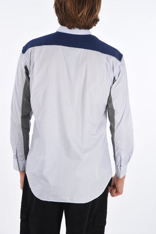 camicia a righe collo italiano