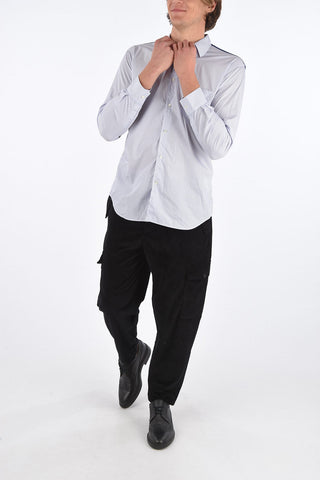 camicia a righe collo italiano