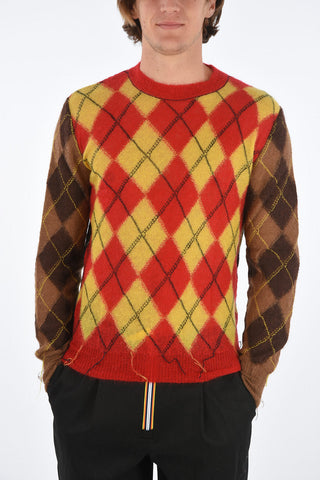 argyle crew-neck sweater