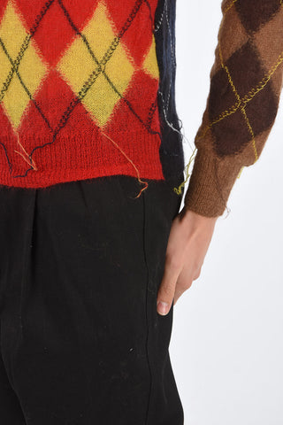 argyle crew-neck sweater