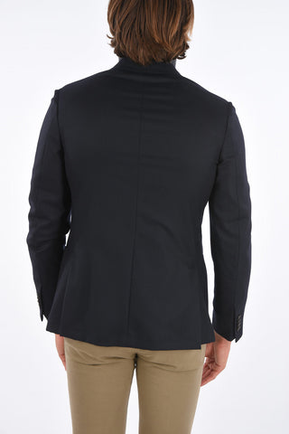 ZZEGNA side vents notch lapel 2-button blazer