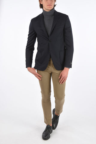 ZZEGNA side vents notch lapel 2-button blazer