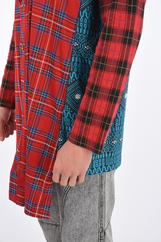 HOMME Plus Checked Maxi Shirt
