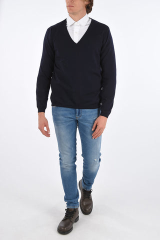 wool v-neck sweater