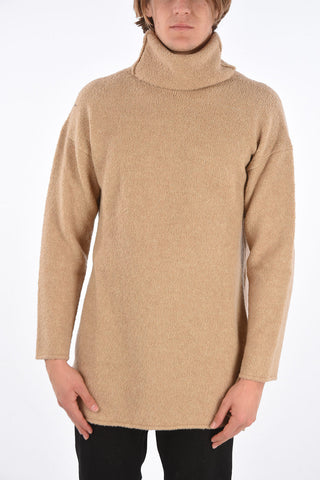 Side Slit Bottom Turtleneck Sweater