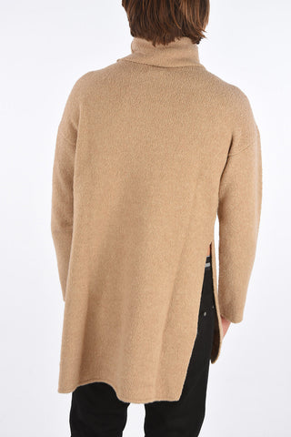 Side Slit Bottom Turtleneck Sweater