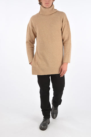 Side Slit Bottom Turtleneck Sweater