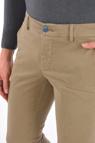stretch cotton MALLARD CIGARETTE belt loops trousers