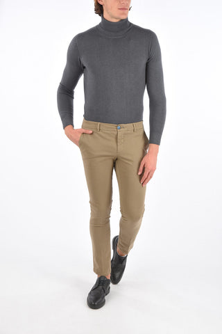 stretch cotton MALLARD CIGARETTE belt loops trousers
