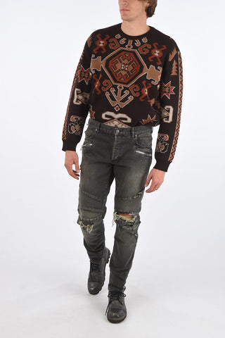 jeans biker ripped 17cm