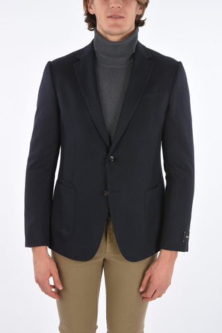 ZZEGNA side vents notch lapel 2-button blazer