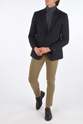 ZZEGNA side vents notch lapel 2-button blazer