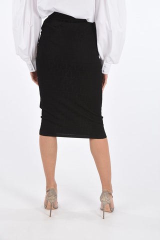Gonna Monogram in Tessuto Stretch