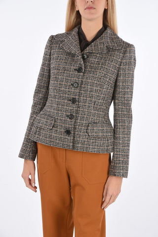 Houndstooth Blazer with Martingale