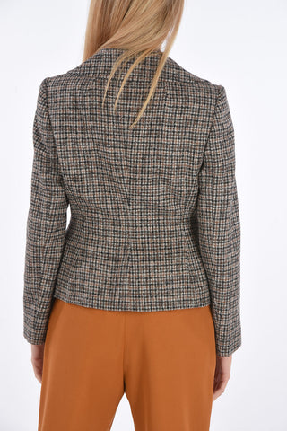 Houndstooth Blazer with Martingale