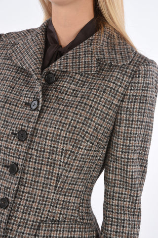 Houndstooth Blazer with Martingale