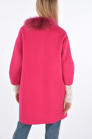 Overcoat with Fur Detail