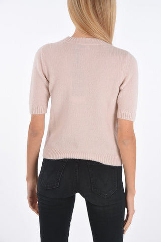 short sleeve crew-neck sweater