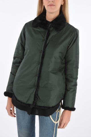 Reversible Jacket with Thermal Lining and Eco-fur
