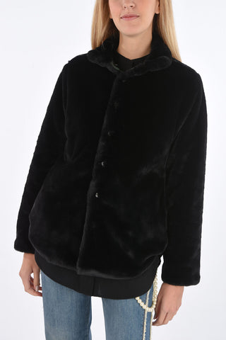 Reversible Jacket with Thermal Lining and Eco-fur