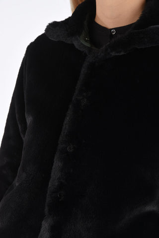 Reversible Jacket with Thermal Lining and Eco-fur