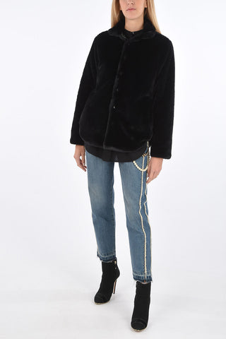 Reversible Jacket with Thermal Lining and Eco-fur