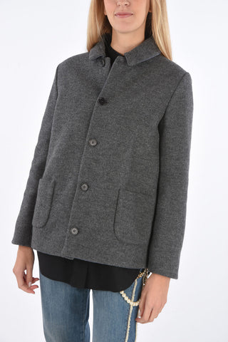 Reversible Quilted Jacket with Front Buttoning