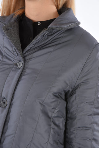 Reversible Quilted Jacket with Front Buttoning