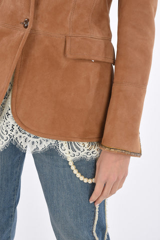 Suede Jacket with Decorative Details