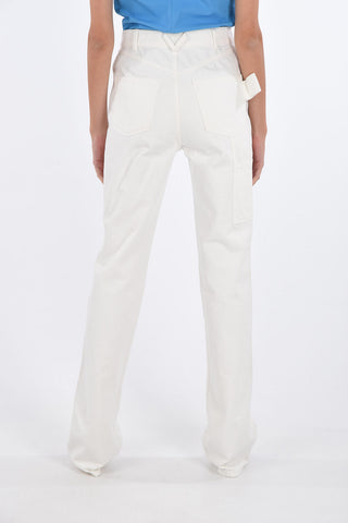Straight Fit Jeans with Decorative Button