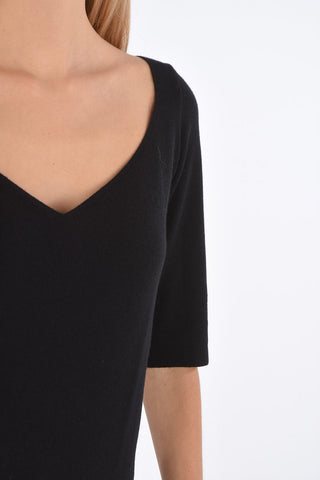 Maglia scollo a V in Cashmere e Seta