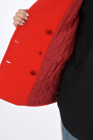 Quilted Double-breasted Short Coat