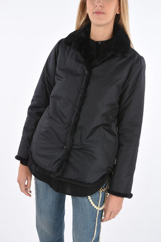 Reversible Jacket with Thermal Lining and Eco-fur