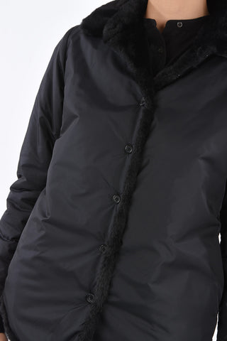 Reversible Jacket with Thermal Lining and Eco-fur