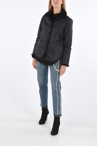 Reversible Jacket with Thermal Lining and Eco-fur