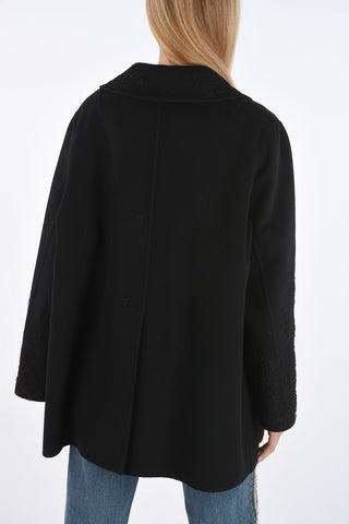 4 Button Coat with Lace Details