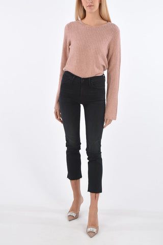 wool and cashmere ribbed crew-neck sweater