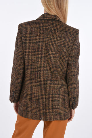 District Check 1 Button Blazer