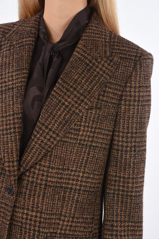 District Check 1 Button Blazer