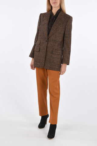 District Check 1 Button Blazer
