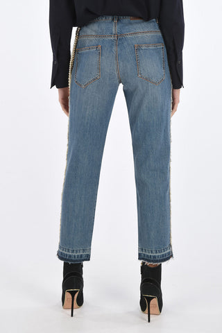 Jeans Straight Fit con Catena Gioiello