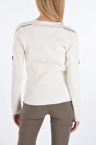 v-neck ribbed cardigan
