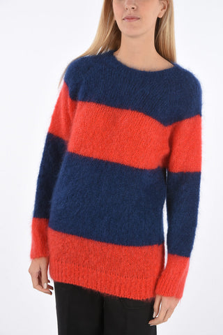 two-tone crew-neck sweater