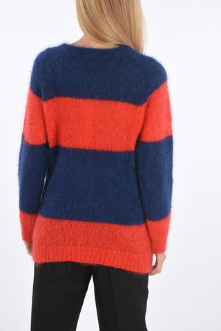 two-tone crew-neck sweater