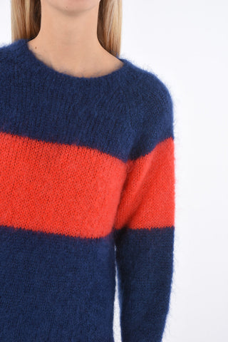 two-tone crew-neck sweater