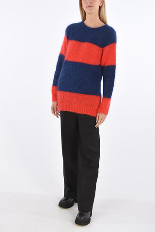 two-tone crew-neck sweater
