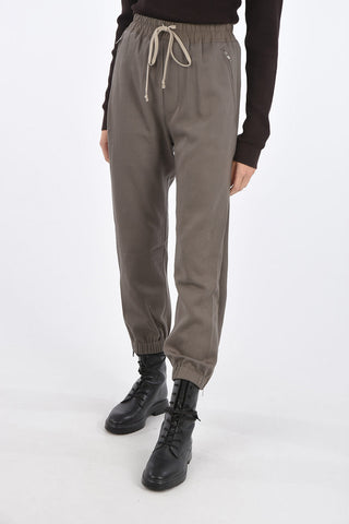 virgin wool pants with ankle zip